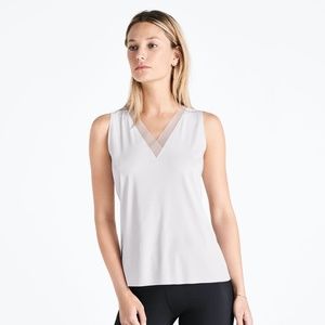 NWT | Wolford | Pure Tulle Top White Sleeveless Tank Comfort Fit V-Neck Small